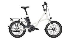 the electric bike is white and black