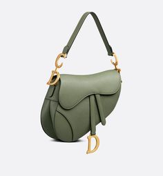 Green Luxury Bag, Green Dior Saddle Bag, Green Designer Bag, Dior Saddle Bag With Strap, Dior Purse, Dior Saddle, Womens Designer Bags, Maria Grazia Chiuri, Maria Grazia