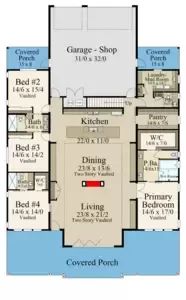 the floor plan for a two story house with garage and living room on each level