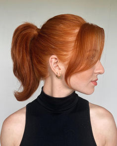 Styled by @thelovelyhairclass on Instagram. Medium Hair For Women, Sporty Hairstyles For Short Hair, Sleek High Ponytail, Hairstyles Salon, Retro Ponytail, Hairstyle Ideas For Medium Hair, Long Face Shapes, Hair For Women, Summer Hairstyles For Medium Hair