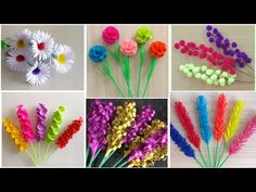 several different types of flowers made out of paper