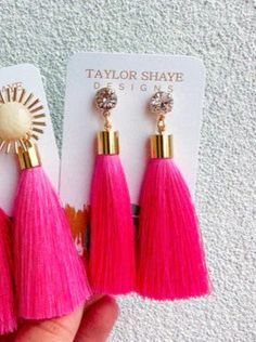 These Bronier Hot Pink Tassels will be the perfect touch of style that's sure to turn heads. Get ready to show off your fabulous fashion sense! Details Made in the USA Pink Tassel, Accessories Jewelry Earrings, Fabulous Fashion, Show Off, Fashion Sense, Made In The Usa, Get Ready, Tassels, Hot Pink