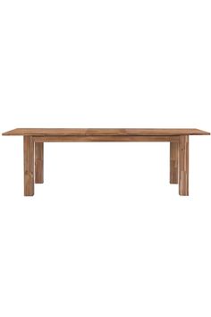 a wooden table on a white background with no one around it or the table top