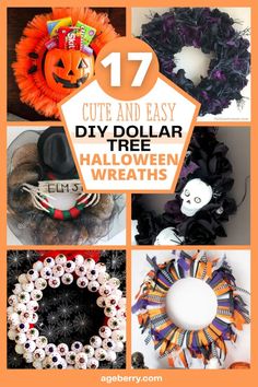 learn how to make a Halloween wreath using Dollar Tree items Diy Halloween Decorations Dollar Tree, Halloween Decorations Dollar Tree, Dollar Store Halloween Diy, Halloween Diy Door, Dollar Tree Halloween Decor, Door Stand, Dollar Store Halloween Decorations, Halloween Door Wreaths