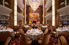 a large dining room filled with lots of tables and chairs