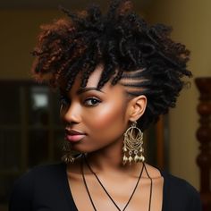 The Mohawk Twist Out is a natural and textured take on the Mohawk. This style features a twist-out technique applied to the center strip of hair, creating a voluminous and eye-catching look. It’s a beautiful choice that celebrates natural hair texture and individuality. Natural Hair Mohawk, Mohawk Hairstyles For Women, Twisted Braids, Hair Braid Patterns, Black Hair Updo Hairstyles, Hairstyles Braid, Natural Hair Stylists, Mohawk Braid, Natural Afro Hairstyles