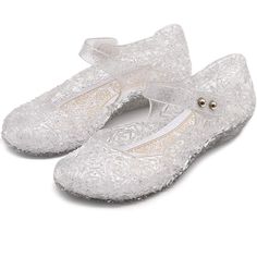 PRICES MAY VARY. Girls Fancy Jelly Sandals - Princess girls queen dress up cosplay jelly shoes for kids toddler dance party sandals, mary janes for your child to wear at weddings,parties,carnivals or casual Material - Synthetic,Little plastic smell is normal.Putting it outside for few days,the smell will disappear. The material is fairly soft so they don't hurt your feet and without bruising the ankles Features - Lightweight PVC sole,non-slip,anti-wear,waterproof,breathable,adjustable buckle Per Toddler Dance Party, Toddler Dance, Up Cosplay, The White Princess, Shoes Mary Jane, Party Sandals, Jelly Flats, Princess Dress Up, Shoes For Kids