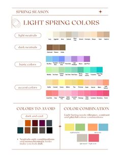 the color guide for spring and fall