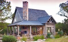 a house with a stone pathway leading to it