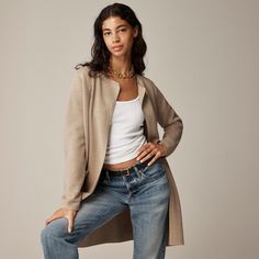 Juliette collarless sweater-blazer Fall Workwear, Denim Essentials, Summer Capsule Wardrobe, Sweater Blazer, Women Over 50, Cozy Knits, Fall 2024, Womens Fall, Blazers For Women