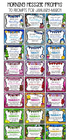 months of the year printables for students to use on their classroom calendars