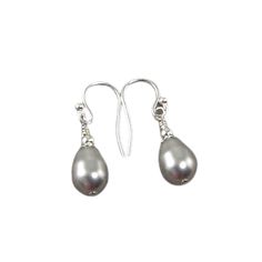 gray teardrop pearl earrings Silver Drop Pearl Earrings With Pearl Drop, Silver Dangle Pearl Earrings With French Hook, Silver Pear-shaped Hypoallergenic Pearl Earrings, Elegant Nickel-free Gray Jewelry, Teardrop Pearl Earrings With French Hook, Silver Teardrop Pearl Earrings With Ear Wire, Silver Teardrop Earrings With Pearl Charm As Gift, Silver Pearl Teardrop Drop Earrings, Silver Teardrop Pearl Drop Earrings For Gift