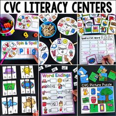 the cvc library center is filled with pictures and activities to help students learn how to read