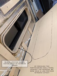 the inside of an rv with instructions on how to install and use it for windows