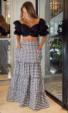 Gingham Fashion, Elegante Casual, فستان سهرة, African Design Dresses, African Dress, Moda Fashion, Skirt Outfits, Classy Outfits, African Fashion