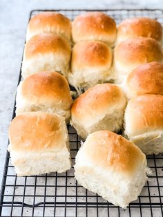 rolls on a cooling rack ready to be baked