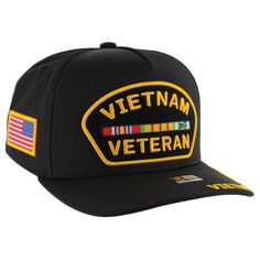 the vietnam veteran hat is shown in black