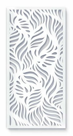 a white paper cutout with wavy lines on it