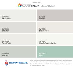 the color scheme for colorsnap visualizer is shown in white, gray and green