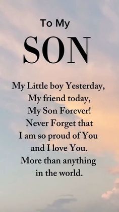 a poem that reads to my son in the sky