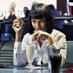 Pulp Fiction Diner, Quentin Tarantino Movies, Tarantino Films, Good Movies On Netflix, Anna Karina, Robert Mapplethorpe, Jeanne Damas, Movie Shots, Uma Thurman