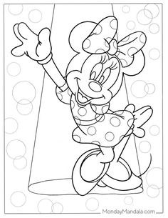 minnie mouse coloring pages for kids