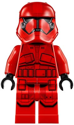 the lego star wars character is red and black