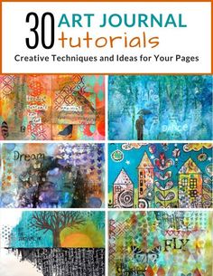 the cover of an art journal with images of different paintings