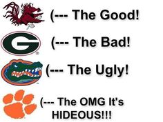 four different college mascots are shown in this graphic above the words, ` `