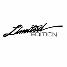 the limited edition logo is shown in black and white, with a handwritten name