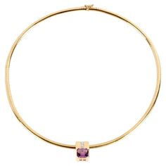 14k Gold, Amethyst, and Diamonds Omega Necklace 21 grams 16.5". This is a Gorgeous 14k Solid Yellow Gold Omega Necklace, 4 mm Wide, Excellent pre-owned condition. It's stamped 14k ITALY as well. Along with a 14k Yellow Gold, Amethyst and Diamond Pendant. It's stamped 14k as well. Omega Necklace, 21 Grams, Solid Yellow, Diamond Pendant, Gold Diamond, Jewelry Necklace Pendant, Gold Bracelet, Amethyst, Jewelry Necklaces