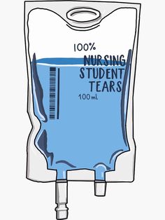 an illustration of a bottle of nursing student tears