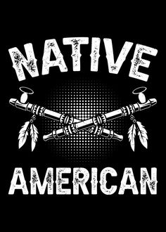 native american t - shirt design with two crossed swords and the words native on it