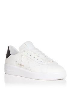 Golden Goose Unisex Purestar Low Top Sneakers Low Top Sneakers, Golden Goose, Sneakers White, Low Top, Top Sneakers, White Black, Leather Upper, White And Black, Pick Up