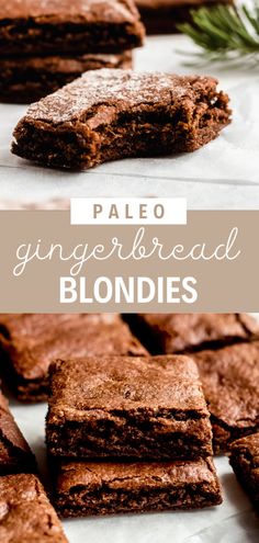 paleo gingerbread blondies Paleo Dessert Recipes, Paleo Gingerbread, Blondie Recipe, Best Paleo Recipes, Holiday Dessert, Paleo Dessert, Refined Sugar Free, Refined Sugar, Gluten Free Dairy Free