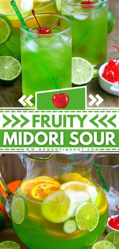 fruity midori sour is the perfect drink for summer