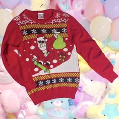 Well Worn Holiday Sweater Ugly Sweater Nwot ( Sweater Box A ) Fun Winter Sweater With Graphic Print, Fun Graphic Print Winter Sweater, Fun Crew Neck Winter Sweater, Sweater Box, Snowflake Sweater, Yarn Sweater, Floral Sweater, Holiday Wear, Long Sleeve Pullover Sweater