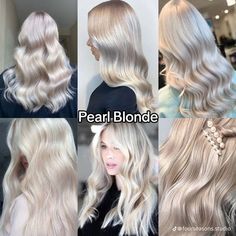 Hair Color Swatches, Pearl Blonde, White Blonde Hair, Dyed Hair Inspiration, Blonde Hair Inspiration, Pretty Hair Color, Blonde Hair Looks, Dye My Hair, Hair Dye Colors