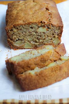 a loaf of banana bread sitting on top of a table