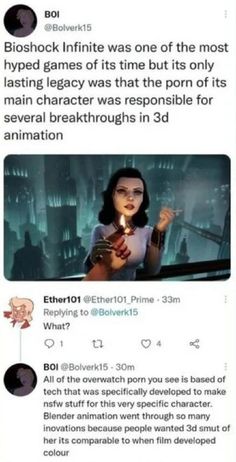 two tweets that have been posted to someone about bioshock in the movie