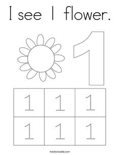 the number 1 worksheet for children to learn numbers