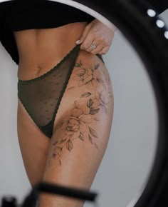 Flower Thigh Tattoos, Leg Tattoos Women, Classy Tattoos