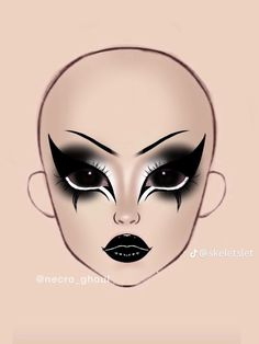 gothic makeup - goth - gothic - maquiagem gótica - gothic makeup idea - gothic makeup inspiration - baby bat - woman gothic - corpse paint - makeup - gótico - ideia de maquiagem gótica - inspiração de maquiagem gótica - mulher gótica - maquiagem dramática Goth Makeup Drawing, Trad Goth Makeup Looks, Goth Makeup Ideas Drawing, Trad Goth Makeup Template, Goth Drag, Bat Makeup, Goth Love, Pastel Goth Makeup, Trad Goth Makeup