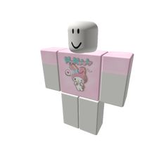 a white and pink lego figure with a unicorn on it's chest, standing in front of a white background