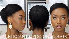 SIMPLE ELEGANT UPDO ON NATURAL HAIR FOR BLACK WOMEN IN LESS THAN 5 MINUTE Hairstyles For Interview, Braided Updo Tutorial, Natural Hair Updos, Braid Updo Tutorial, Medium Natural Hair Styles, Natural Updo, Cute Natural Hairstyles, Natural Hair Bun Styles, Beautiful Bridal Hair