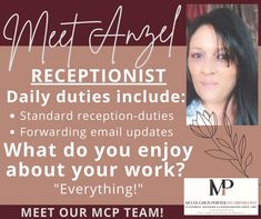 New to the MCP Team – Anzel Agrellas - Receptionist Legal Services, Porter, Building