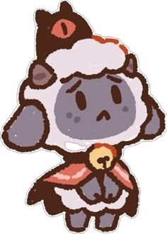 a cartoon sheep with a santa hat holding a teddy bear