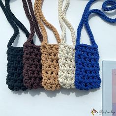 Bird in Bag - New bag female fashion crossbody bag hollow shoulder bag female woven twist diagonal cell phone bag Trendy Crochet Crossbody Mobile Phone Bag, Phone Packaging, Cell Phone Pouch, Cell Phone Bag, Trend Style, Phone Pouch, Female Fashion, Phone Bag, New Bag