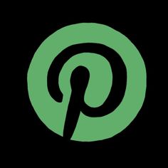 a green and black logo with the letter p in it's center on a black background