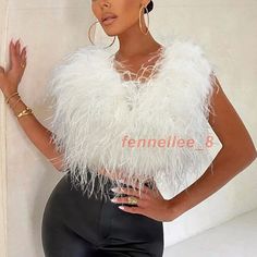 Womens 100% Real Ostrich Feather Fur Shawl Shrug Small Vest Wedding Party Bolero About Feedback 1.      Feedback is VERY important to us. 2.      We work very hard to exceed your expectations. We make our living by offering a quality product at a  competitive price, all while offering the BEST customer experience in the  industry.  3.     If you are not satisfied with the item, please Contact Me before you leave me negative feedback, we will try our best to solve the problem to make you satisfie Feather Vest, Feather Jacket, Fur Shawl, Ostrich Feather, Honda Fit, Ostrich Feathers, Customer Experience, Party Looks, Vest Jacket